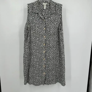 Jones New York Womens Dress Size 16 Leopard Linen Classic Minimalist Office Core - Picture 1 of 7