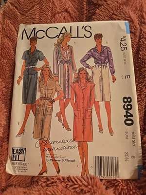 Vintage 1984 McCall's Women's Dress & Skirt Sewing Pattern Uncut Size 6 B30-1/2" - Image 1 of 2