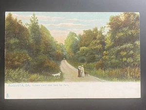 Vintage TUCKS Postcard Lover’s Lane Near Sand Bar Ferry Augusta Georgia Dogs - Picture 1 of 2