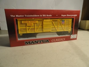 MANTUA CLASSIC HO SCALE # 735003 41 ft WOOD CATTLE CAR DOOR UNION PACIFIC - Picture 1 of 5