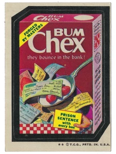 1973 Topps Wacky Packages 4th Series 4 BUM CHEX ex- o/c - Picture 1 of 2