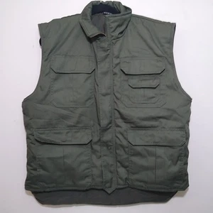 Mil-Tec Army Warmer Padded Cargo Vest Men's Size Medium Hunting Olive Green - Picture 1 of 6