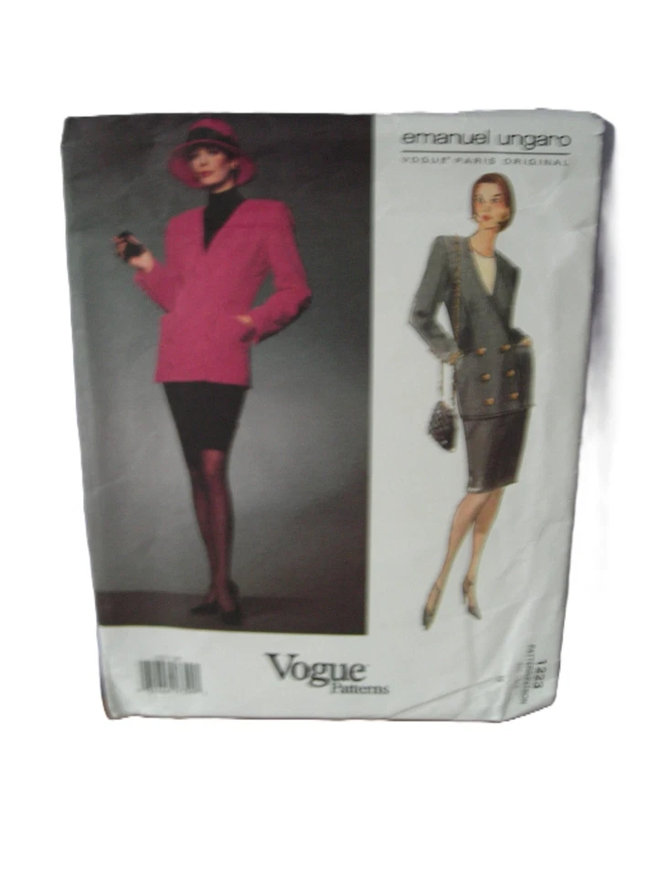 Vogue Pattern Emanuel Ungaro Paris Original Jacket & Skirt size 16 with  Label - Image 1 of 2