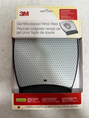 3M MW309LE Gel Mousepad Wrist Rest Gray/Black - Image 1 of 2