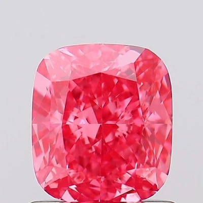 Cushion 1.08 Carat Fancy vivid Pink VS1 CVD Loose Lab Grown Diamond - Image 1 of 3