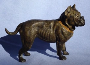 ENGLISH BRINDLE BULLDOG GERMAN MASTIFF HEYDE GERMANY DOG 4" metal figurine - Picture 1 of 10