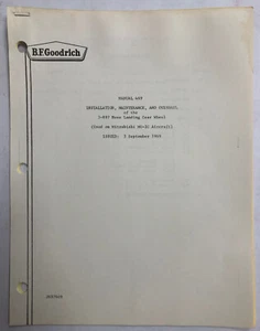 B. F. Goodrich Manual 469 Nose Landing Gear Wheel Install/Maint/Overhaul - Bild 1 von 9