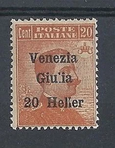 1919 VENEZIA GIULIA 20 H varietà MH * - RR8775 - Picture 1 of 1