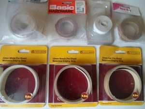 Iron on edging for Melamine shelves / Contiboard Various Colours / Sizes Singles - Picture 1 of 26