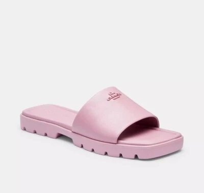 Женские босоножки Coach Fiona цвет тюльпан розовый кожа 6,5 В CP838 - Изображение 1 из 4