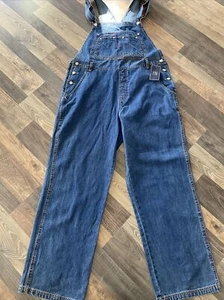 YNK By Laurel Blue Bib Overalls Size 3XL Carpenter Unisex - Picture 1 of 22