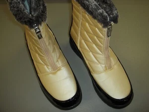 Botines Termolite impermeables con cremallera frontal con cremallera para mujer EE. UU. 10 con champán - Imagen 1 de 4