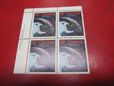 CANADA Unitrade# 1046 32c CANADIANS IN SPACE UL INSCRIPTION BLOCK MNH - Image 1 of 2