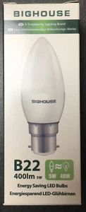 B22 LED Kerzenglühbirnen, 40W Halogenlampe Äquivalent, BIGHOUSE 5W 40W x10P - Bild 1 von 3