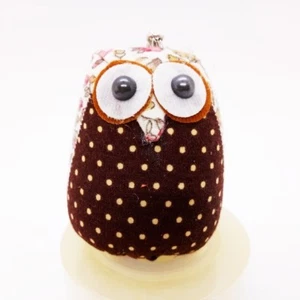 Owl Keyring V.2 Hand Sewing Doll Charm Cute Keychain Animal Lover Vintage Gift - Picture 1 of 3