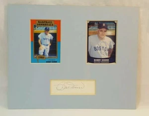 Bobby Doerr Boston Red Sox Signed Autograph matted index card - Picture 1 of 4