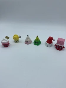 Shopkins Lot of 6 Figures Christmas Teresa Walter Santa Meltin Muffin Red Choc - Picture 1 of 12