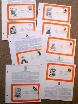 2006 Children's Books Animals Sc 3987 to 3994 8 different info pages PCS cachets - Image 1 of 4