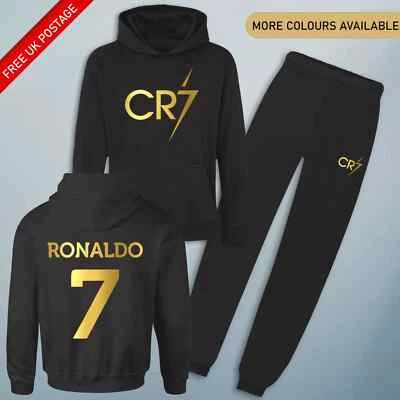 FLUX NEU Ronaldo Trainingsanzug Kinder Hoodie All Nassr Trikot Fußball Geschenk CR7 #7 Geburtstag