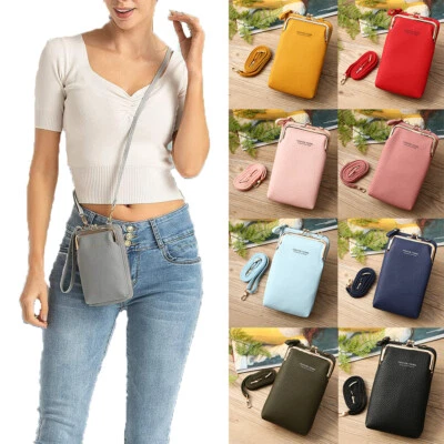 Womens Large Capacity Leather Crossbody Wallet Phone Card Shoulder Bag Handbag - Image 1 of 4