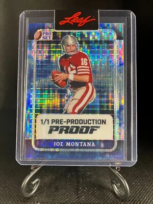 Joe Montana 1/1 - 2023 Pro Set Prueba Preproducción 1/1 Foto 1 de 2