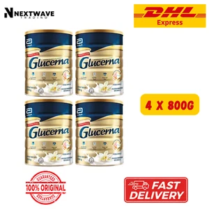 4 X Glucerna Triple Care 800g Diabetic Milk Powder Vanilla Flavour - Picture 1 of 11