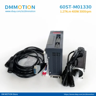 220V 400W 1.27N.m AC Servo Motor 60ST M01330 with  AASD15A Driver RS485 RS232 - Image 1 of 4