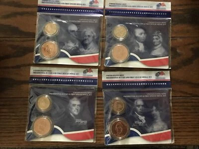 2007 Presidential $1 Coin and First Spouse Medal Set ALL FOUR IN ORIGINAL WRAP - Image 1 of 2