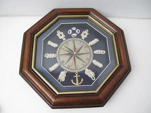 Nautische achteckige Shadowbox Knoten Uhr 11" muss funktionieren - Bild 1 von 10