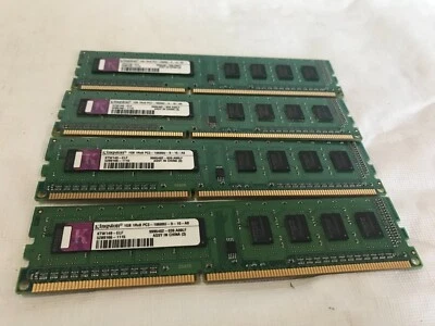 Kingston 4GB (4 X 1GB) 1Rx8 PC3-10600U Desktop ram modules KTW149-ELF - Image 1 of 3
