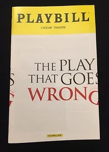 New Playbill Broadway Play 2017 The Play the Goes Wrong New York - Picture 1 of 4