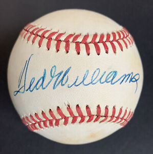Ted Williams Signed Official A.L Baseball Bold Autograph PSA LOA Red Sox Hof