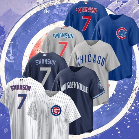 SALE!!! Dansby Swanson #7 Chicago Cubs Name & Number Baseball Shirt Cover