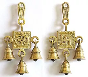 Campanas colgantes de latón (OM_Swastik, dorado) - Imagen 1 de 3