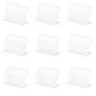 , 20 Pack L Shape Mini Sign Display Holder Acrylic Name Tag Table Holder Clea...