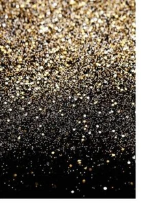 Black Gold Vinyl Backdrop Photo Booth Background Hanging 7 Ft Tall by 5 Ft Wide - Picture 1 of 6