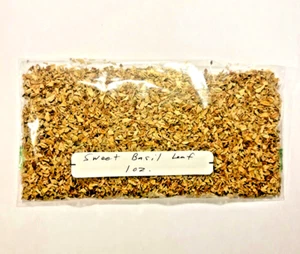 Sweet Basil Leaf 1 Oz. Cut & Sifted Certified USDA Organic Ocimum Basilicum Herb - Picture 1 of 12