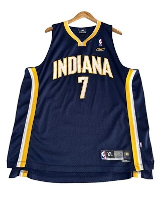 Basquete Reebok Jermaine O’Neal #7 Indiana Pacers azul NBA masculino tamanho XL - Imagem 1 de 4