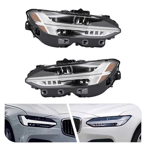 Right + Left 12V LED Headlight For 2018-2023 VOLVO S90 V90 LED MODELS ONLY - Picture 1 of 18