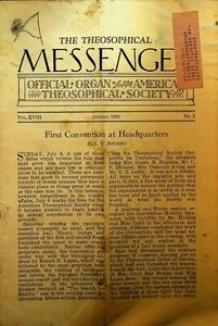 American Theosophical Messenger Kongress August 1930 - Bild 1 von 1