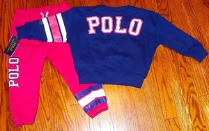 POLO RALPH LAUREN AUTHENTIC GIRLS BRAND NEW ORIGINAL 2Pc SET Size L (12-14), NWT - Picture 1 of 7