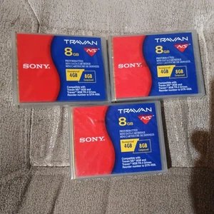 Lot de 3 Mini cartouche de données Sony Travan 4 Gb / 8 Gb - Imagen 1 de 1