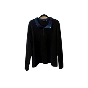 Hugo Boss Pullover Blue Mens Sweater Shirt Size 2XL Snap Button - Picture 1 of 9