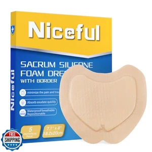 Schöner Sakralschaumverband 7,1" x 8", Kreuzbein Silikonschaumverband mit Bo - Bild 1 von 5