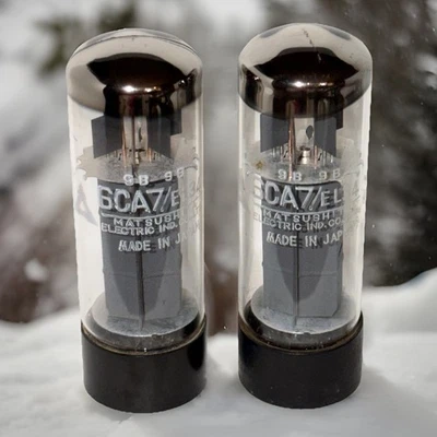 Lindo par combinado Matsushita EL34 tubos TV7 testado 48/48 onde 30 = 65% - Imagem 1 de 4