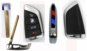 OEM BMW Keyless Remote Fob UNCUT NEW  Key Insert Silver BMW N5F-ID21A M Series - Picture 1 of 3