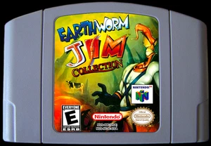SNES GameBoy Earthworm Jim Collection 1 2 3D GB Menace The Galaxy For N64 NTSC-U - Picture 1 of 2