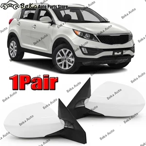 1Pair For KIA Sportage R 2011 2012-2016 side Door Rearview Mirror White 3Pin - Picture 1 of 4