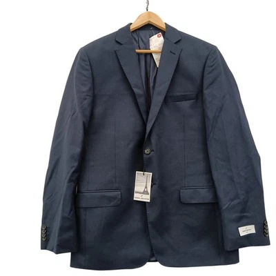 Jaqueta masculina Daniel Hetcher nova com etiquetas azul marinho mistura de lã blazer Reino Unido 40" de comprimento - Imagem 1 de 4
