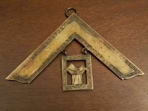 1972 Masonic Large Metal Past Master Collar Jewel - Lodge of Loyal Companions - Picture 1 of 5